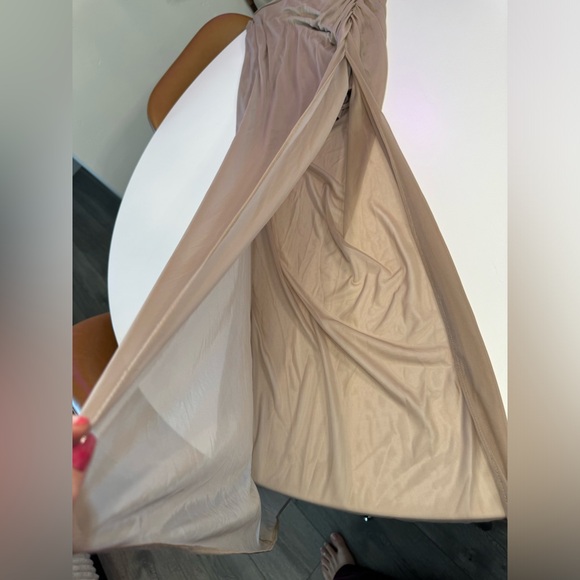 Azazie Taupe Dress (A6) worn once for a wedding ! - Picture 4 of 15